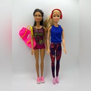 Barbie and Christie Exercise Fun Amazon Exclusive Set 2 Dolls (2016) Gym Outfits